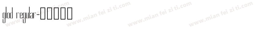 glod regular字体转换